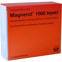MAGNEROT 1000 Injicēšanas ampulas, 10X10 ml