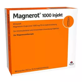 MAGNEROT 1000 Injicēšanas ampulas, 10X10 ml