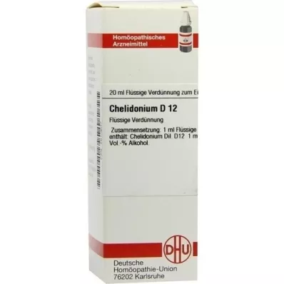 CHELIDONIUM D 12 atšķaidījums, 20 ml