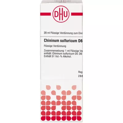 CHININUM SULFURICUM D 6 atšķaidījums, 20 ml