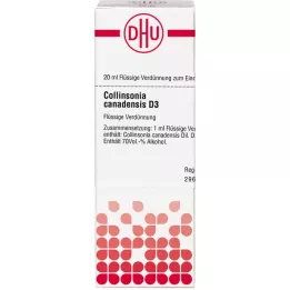 COLLINSONIA CANADENSIS D 3 atšķaidījums, 20 ml