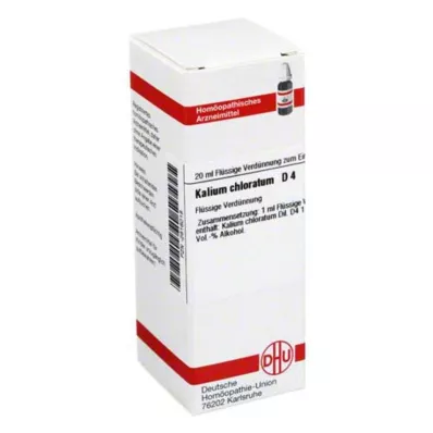 KALIUM CHLORATUM D 4 atšķaidījums, 20 ml