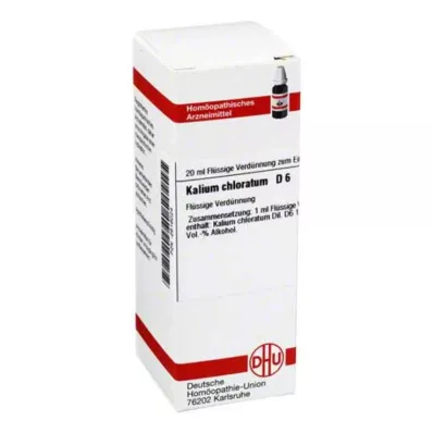 KALIUM CHLORATUM D 6 atšķaidījums, 20 ml