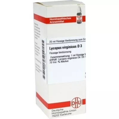 LYCOPUS VIRGINICUS D 3 atšķaidījums, 20 ml