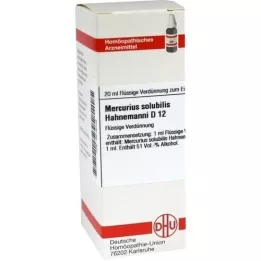 MERCURIUS SOLUBILIS Hahnemanni D 12 atšķaidījums, 20 ml