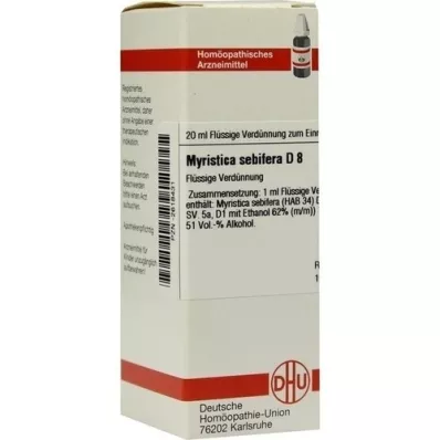 MYRISTICA SEBIFERA D 8 atšķaidījums, 20 ml
