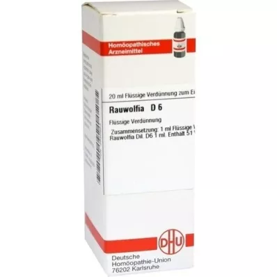 RAUWOLFIA D 6 atšķaidījums, 20 ml