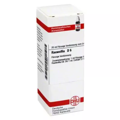 RAUWOLFIA D 6 atšķaidījums, 20 ml RAUWOLFIA D 6 atšķaidījums, 20 ml