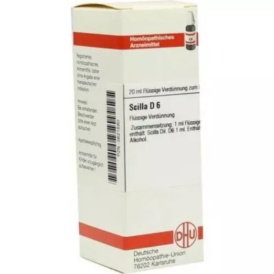 SCILLA D 6 atšķaidījums, 20 ml SCILLA D 6 atšķaidījums, 20 ml