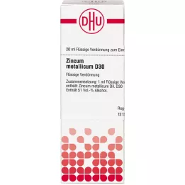 ZINCUM METALLICUM D 30 atšķaidījums, 20 ml