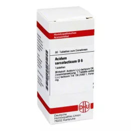 ACIDUM SARCOLACTICUM D 6 tabletes, 80 kapsulas