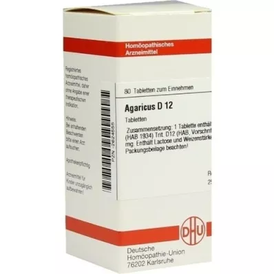 AGARICUS D 12 tabletes, 80 kapsulas