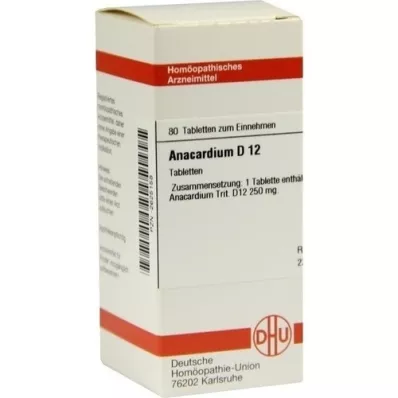 ANACARDIUM D 12 tabletes, 80 kapsulas