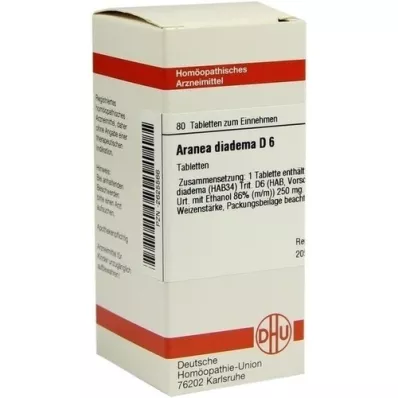 ARANEA DIADEMA D 6 tabletes, 80 kapsulas