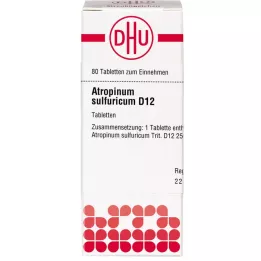 ATROPINUM SULFURICUM D 12 tabletes, 80 kapsulas