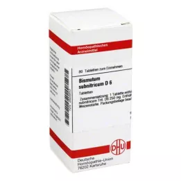 BISMUTUM SUBNITRICUM D 6 tabletes, 80 kapsulas