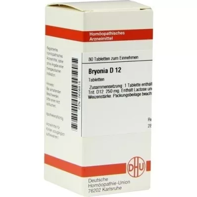 BRYONIA D 12 tabletes, 80 kapsulas