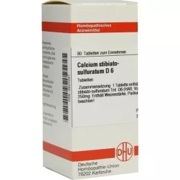 CALCIUM STIBIATO sulfuratum D 6 tabletes, 80 gab