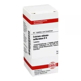 CALCIUM STIBIATO sulfuratum D 6 tabletes, 80 gab