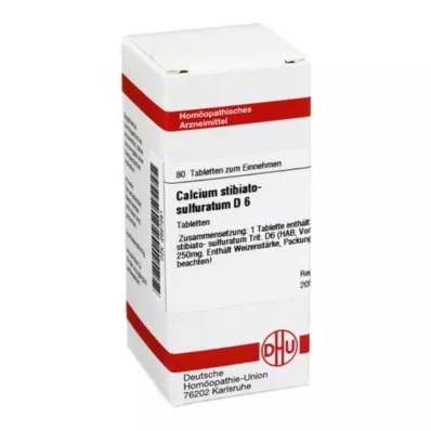 CALCIUM STIBIATO sulfuratum D 6 tabletes, 80 gab CALCIUM STIBIATO sulfuratum D 6 tabletes, 80 gab