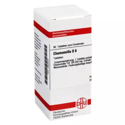 CHAMOMILLA D 6 tabletes, 80 kapsulas
