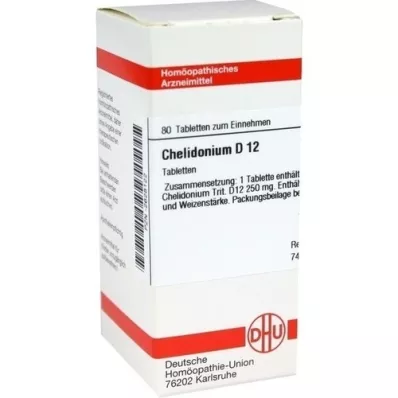 CHELIDONIUM D 12 tabletes, 80 kapsulas
