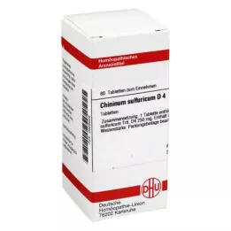 CHININUM SULFURICUM D 4 tabletes, 80 kapsulas