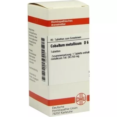 COBALTUM METALLICUM D 6 tabletes, 80 kapsulas