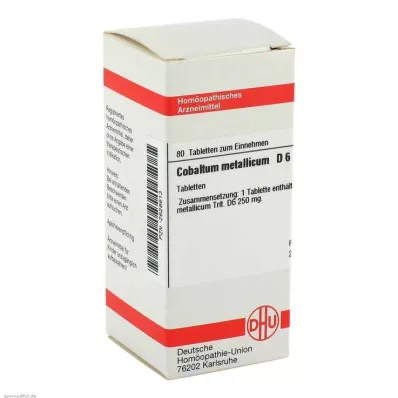 COBALTUM METALLICUM D 6 tabletes, 80 kapsulas