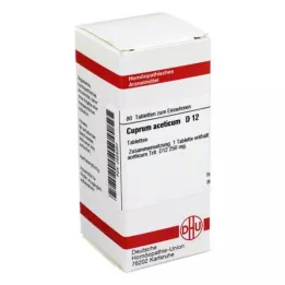 CUPRUM ACETICUM D 12 tabletes, 80 kapsulas
