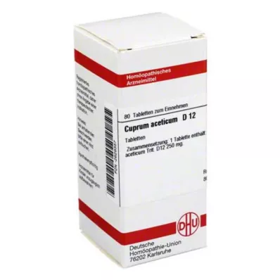 CUPRUM ACETICUM D 12 tabletes, 80 kapsulas CUPRUM ACETICUM D 12 tabletes, 80 kapsulas