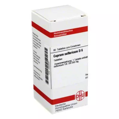 CUPRUM SULFURICUM D 6 tabletes, 80 kapsulas