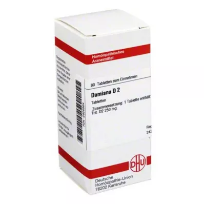 DAMIANA D 2 tabletes, 80 kapsulas