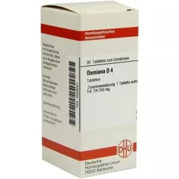 DAMIANA D 4 tabletes, 80 kapsulas