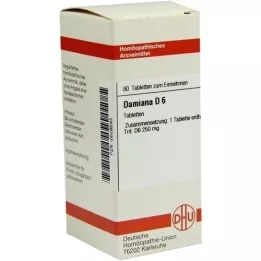 DAMIANA D 6 tabletes, 80 kapsulas