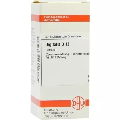 DIGITALIS D 12 tabletes, 80 kapsulas