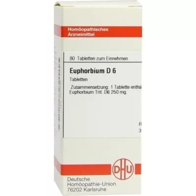 EUPHORBIUM D 6 tabletes, 80 kapsulas