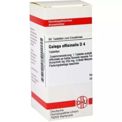 GALEGA officinalis D 4 tabletes, 80 gab