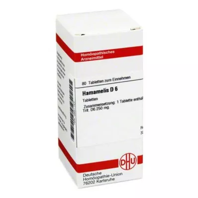 HAMAMELIS D 6 tabletes, 80 kapsulas