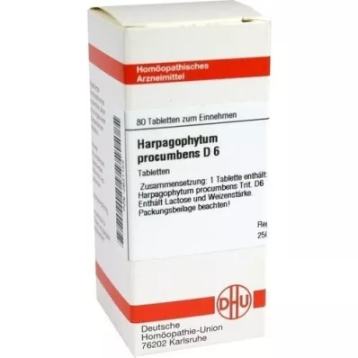 HARPAGOPHYTUM PROCUMBENS D 6 tabletes, 80 kapsulas