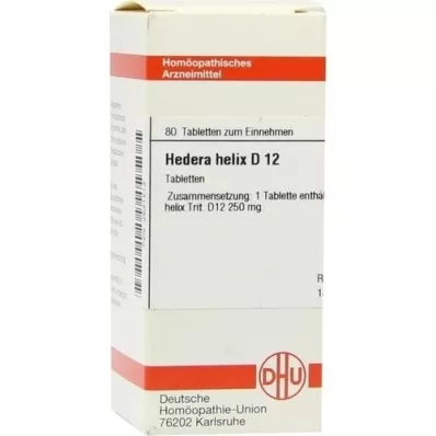 HEDERA HELIX D 12 tabletes, 80 kapsulas