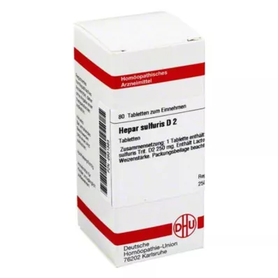 HEPAR SULFURIS D 2 tabletes, 80 kapsulas