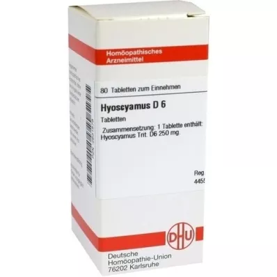 HYOSCYAMUS D 6 tabletes, 80 kapsulas