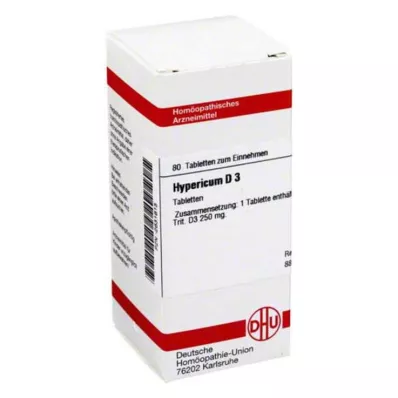 HYPERICUM D 3 tabletes, 80 kapsulas
