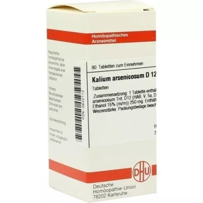 KALIUM ARSENICOSUM D 12 tabletes, 80 kapsulas