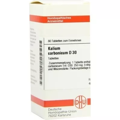 KALIUM CARBONICUM D 30 tabletes, 80 kapsulas