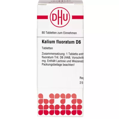 KALIUM FLUORATUM D 6 tabletes, 80 kapsulas