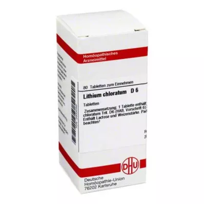 LITHIUM CHLORATUM D 6 tabletes, 80 kapsulas