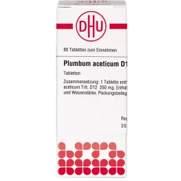 PLUMBUM ACETICUM D 12 tabletes, 80 kapsulas