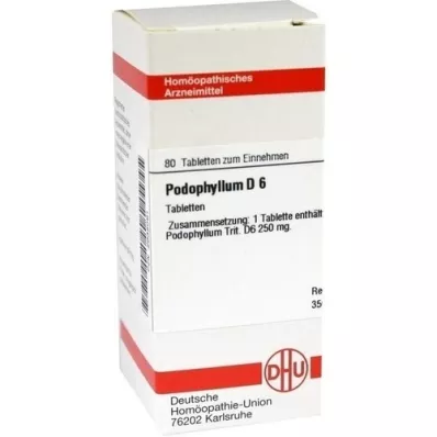 PODOPHYLLUM D 6 tabletes, 80 kapsulas
